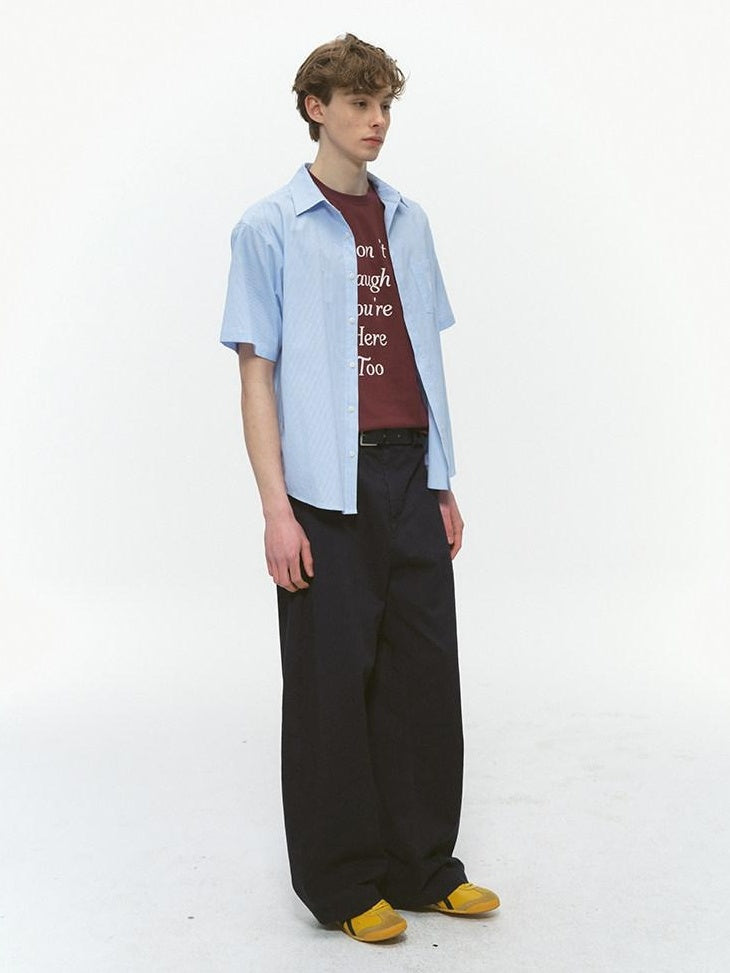 Country Moment 100% Cotton Mid Rise Loose Straight Leg Zipper Fly Everyday Urban Wide Leg Pants