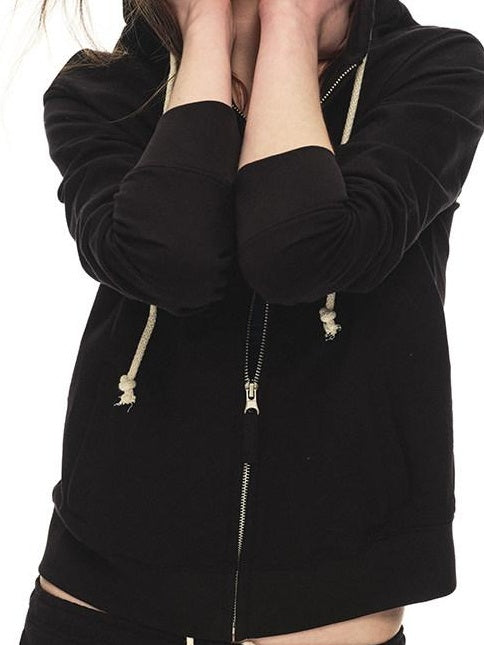 Country Moment Pure Cotton Slim Fit Cropped Zip Up Hooded Casual Youth Student Women Hoodie