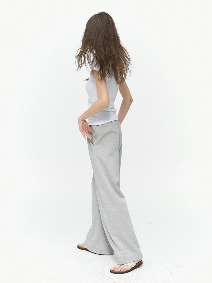 Country Moment 100 Percent Cotton Relaxed Straight Leg Elastic Waist Casual Sweatpants