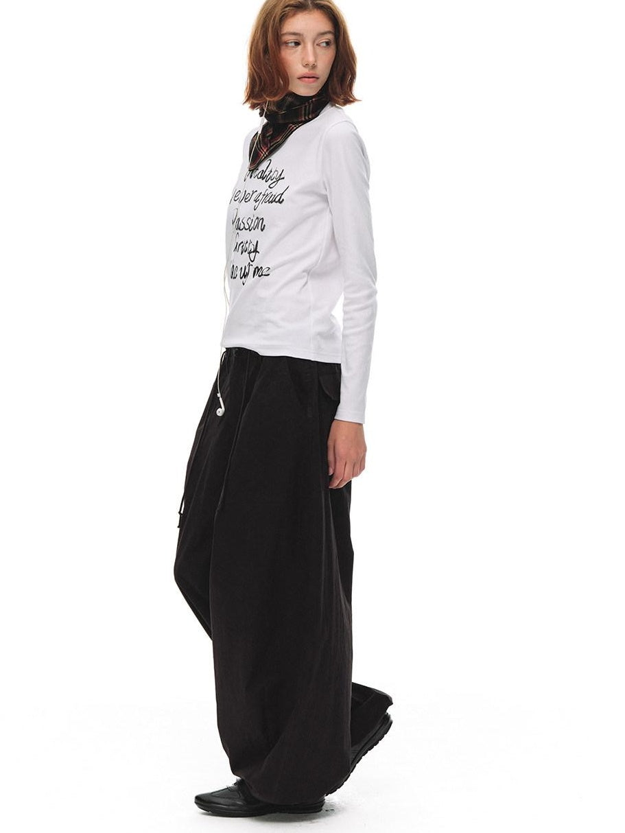 Country Moment 100% Cotton Breathable Letter Print Casual Women Citywalk Long Sleeve T-Shirts