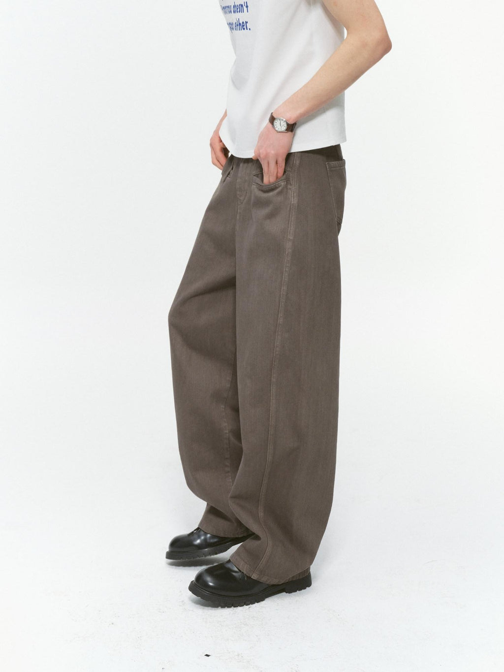 Country Moment Durable 100% Cotton Mid Rise Relaxed Zip Fly Casual Deep Green Wide Leg Jeans