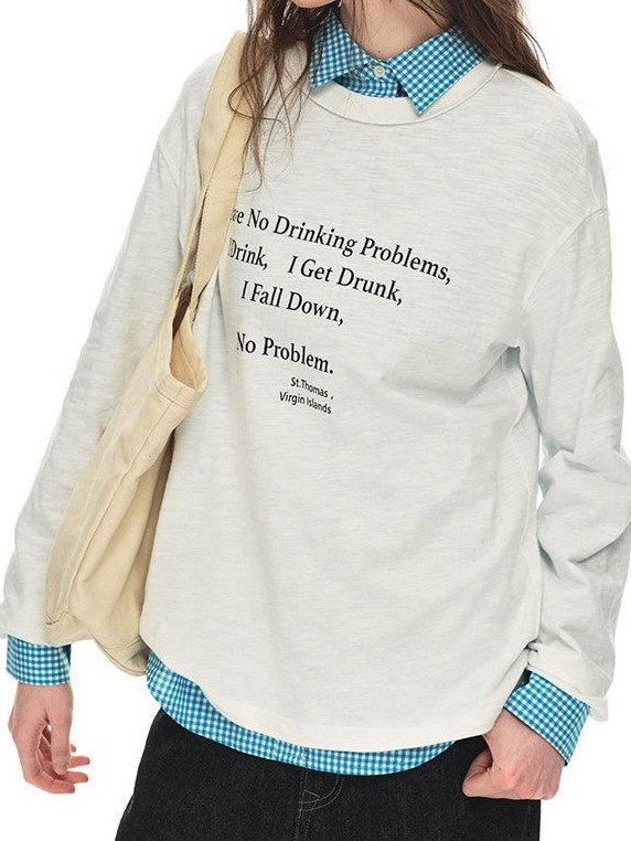 Country Moment Breathable Cotton Slub Loose Printed Women Graphic Citywalk Long Sleeve T-Shirts