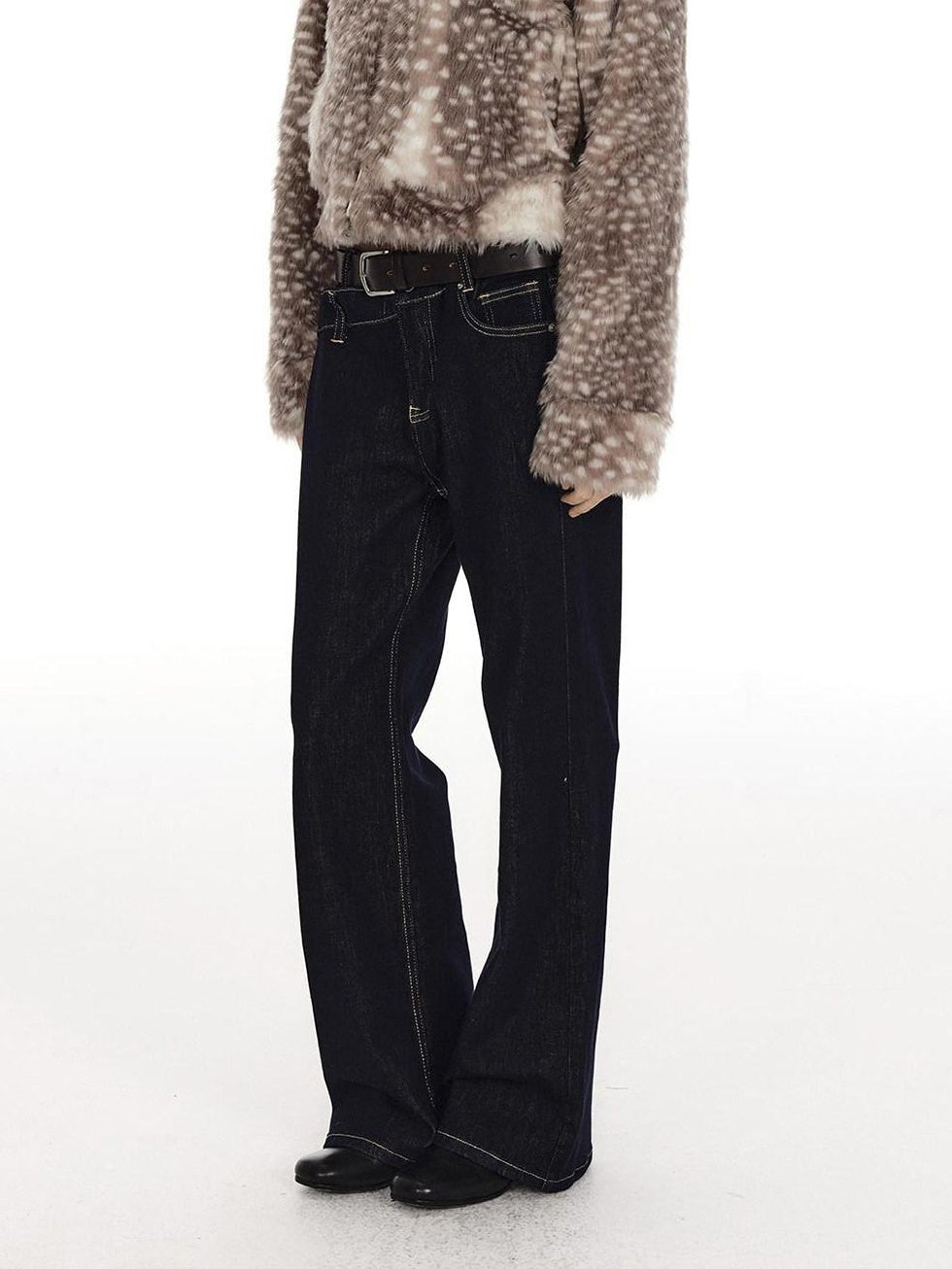 Country Moment Breathable Cotton Mid Rise Washed Casual Women Wide Leg Jeans