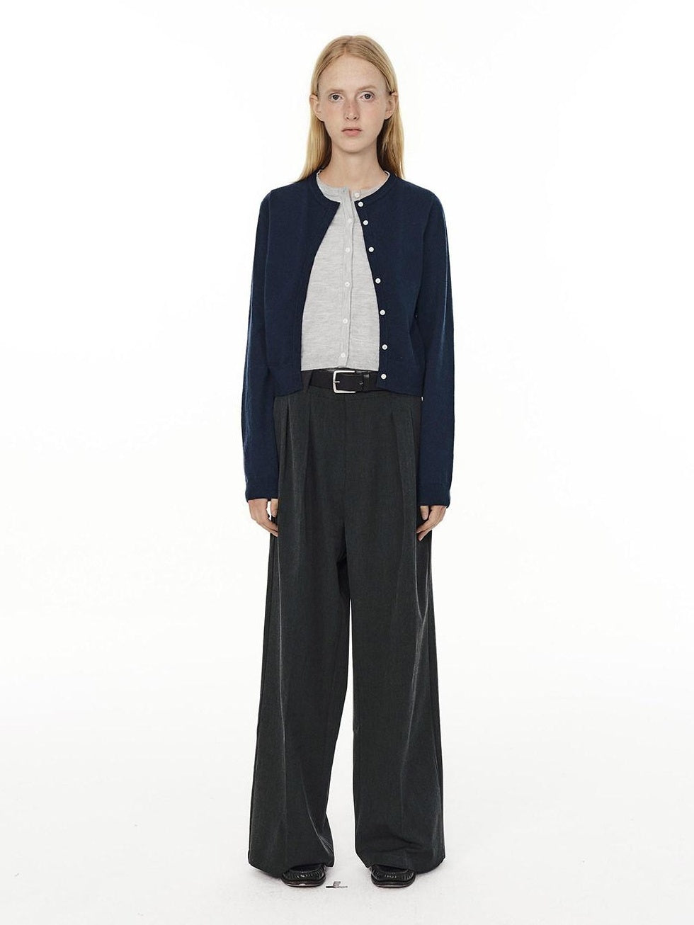 Country Moment Wrinkle Resistant Pleated Mid Rise Relaxed Straight Cut Casual Wide Leg Pants