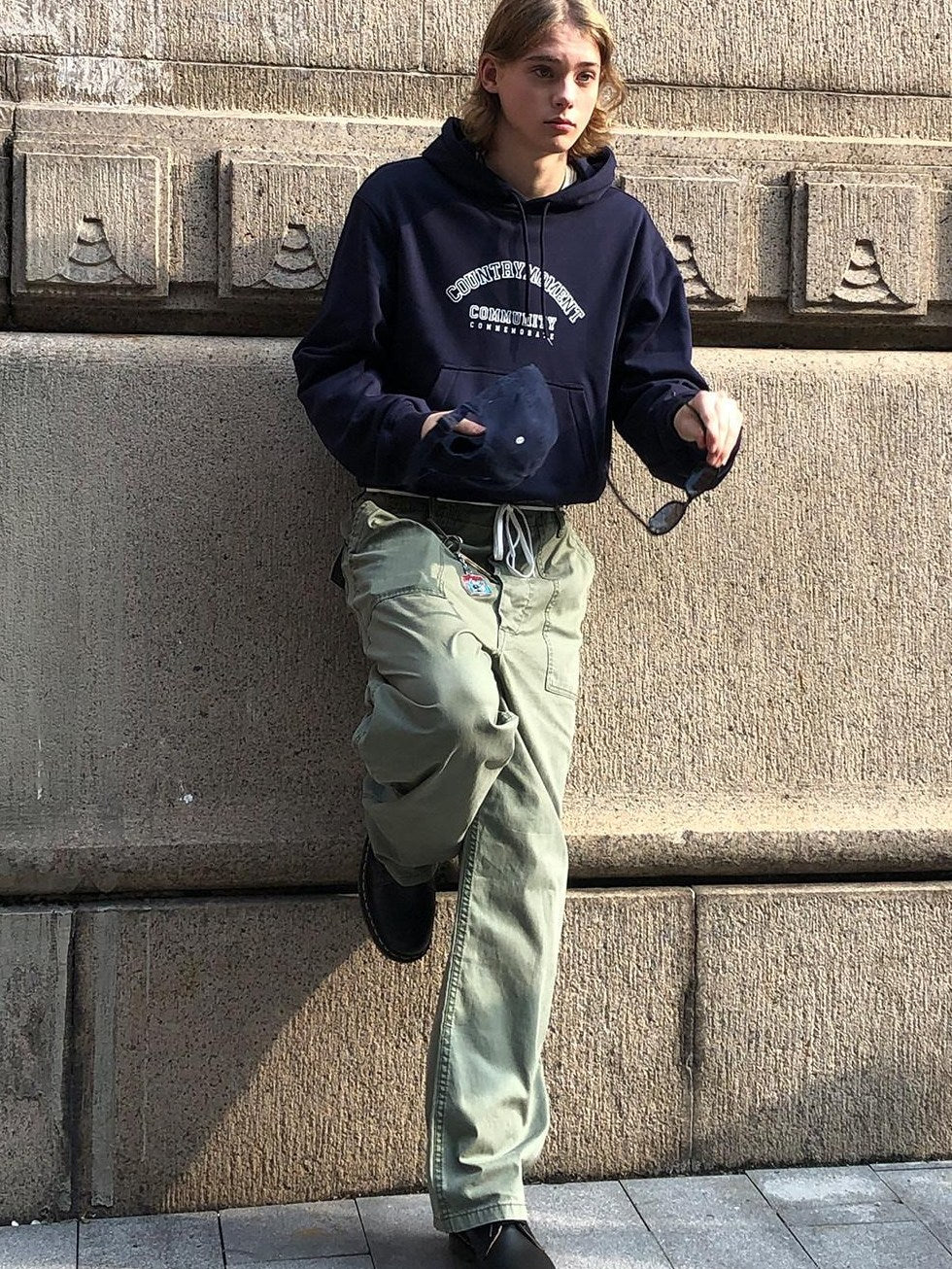 Country Moment Wrinkle Free Mid Rise Straight Workwear Everyday Pure Cotton Olive Cargo Pants