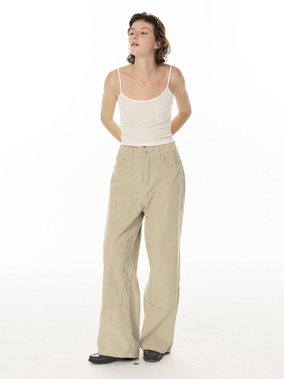 Country Moment Soft 100 Percent Cotton Loose Straight Leg Mid Rise Casual Mens Cargo Pants