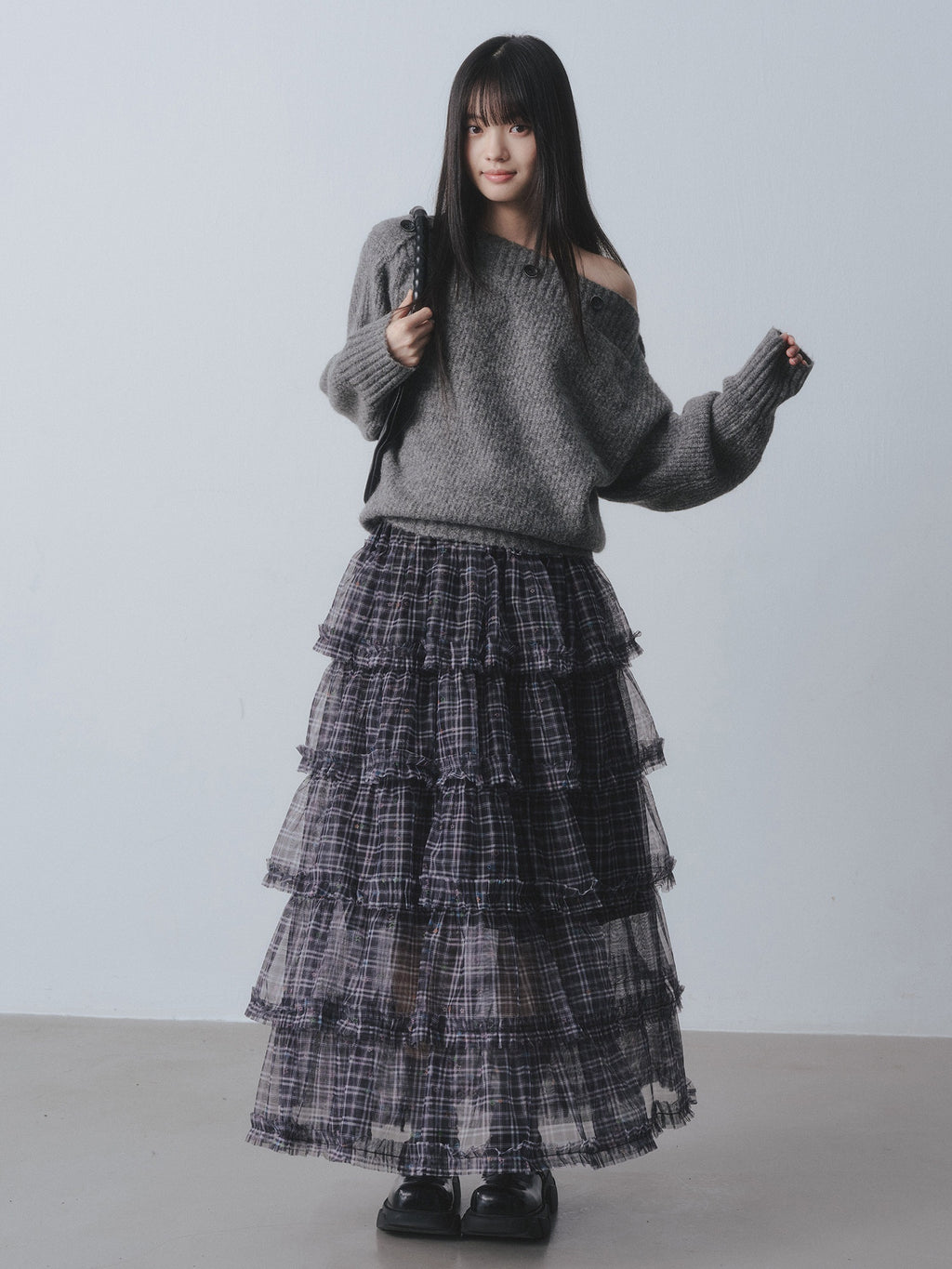 DDGIRL_studio_Breathable_Lined_Ruffle_Pleated_Panel_High_Waist_A_Line_Youth_Casual_Maxi_Skirts_MISSTT