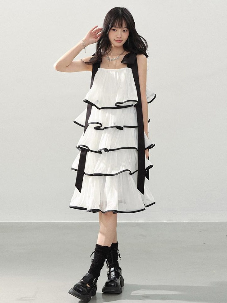 DDGIRL studio Soft Silky Poly Cotton Princess Bow Aline Bardot Wedding Midi Dresses