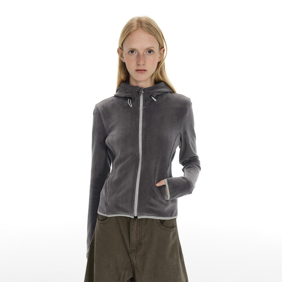 Country_Moment_High_Stretch_Thermal_Slim_Zip_Fleece_Women_Cycling_Dark_Gray_Hoodie_MISSTT
