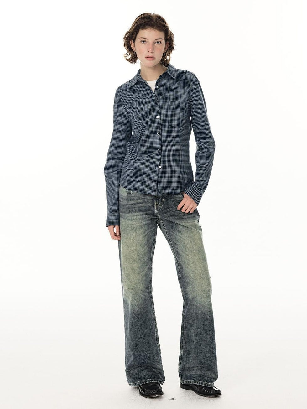 Country Moment Slimming 100 Percent Cotton Casual Plaid Button Down Long Sleeve Unisex Shirts