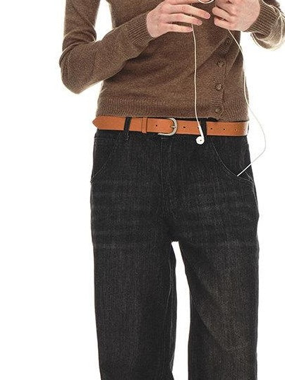Country Moment Soft Wool Blend Slimming Relaxed Fit Asymmetric V-neck Women Commuter Sweaters