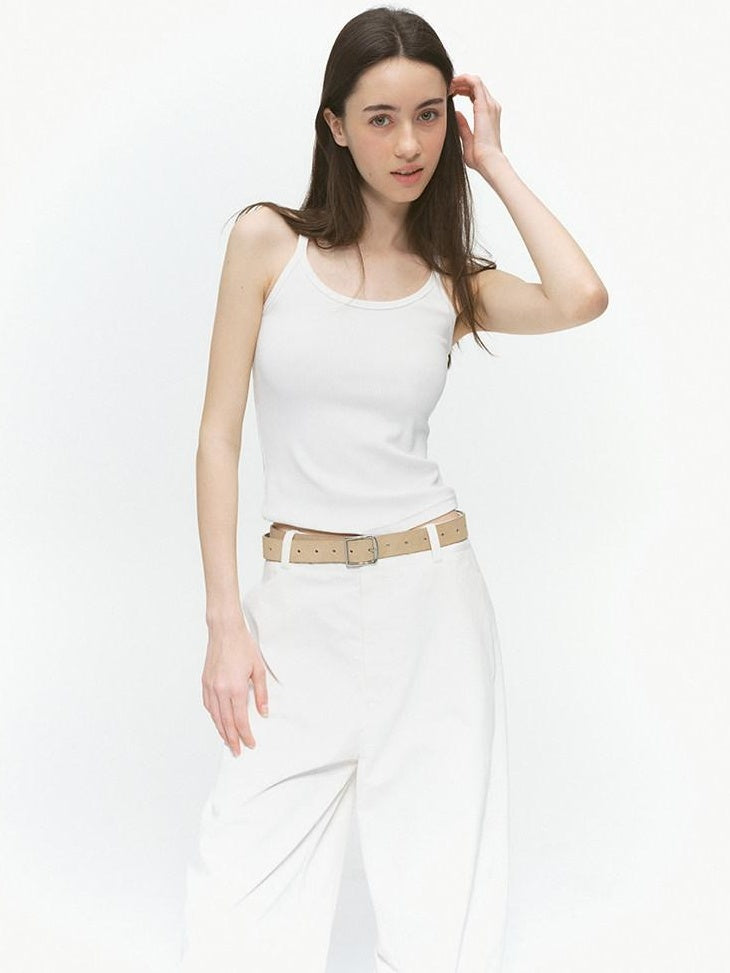 Country Moment 300G Cotton Blend Slim Fit Versatile Tank Innerwear For Women Solid Camisoles