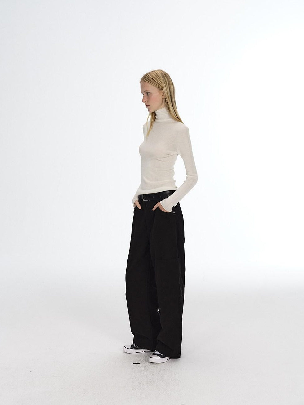 Country Moment 100% Cotton High Waist Breathable Loose Wide Leg Pockets Button Fly Cargo Pants