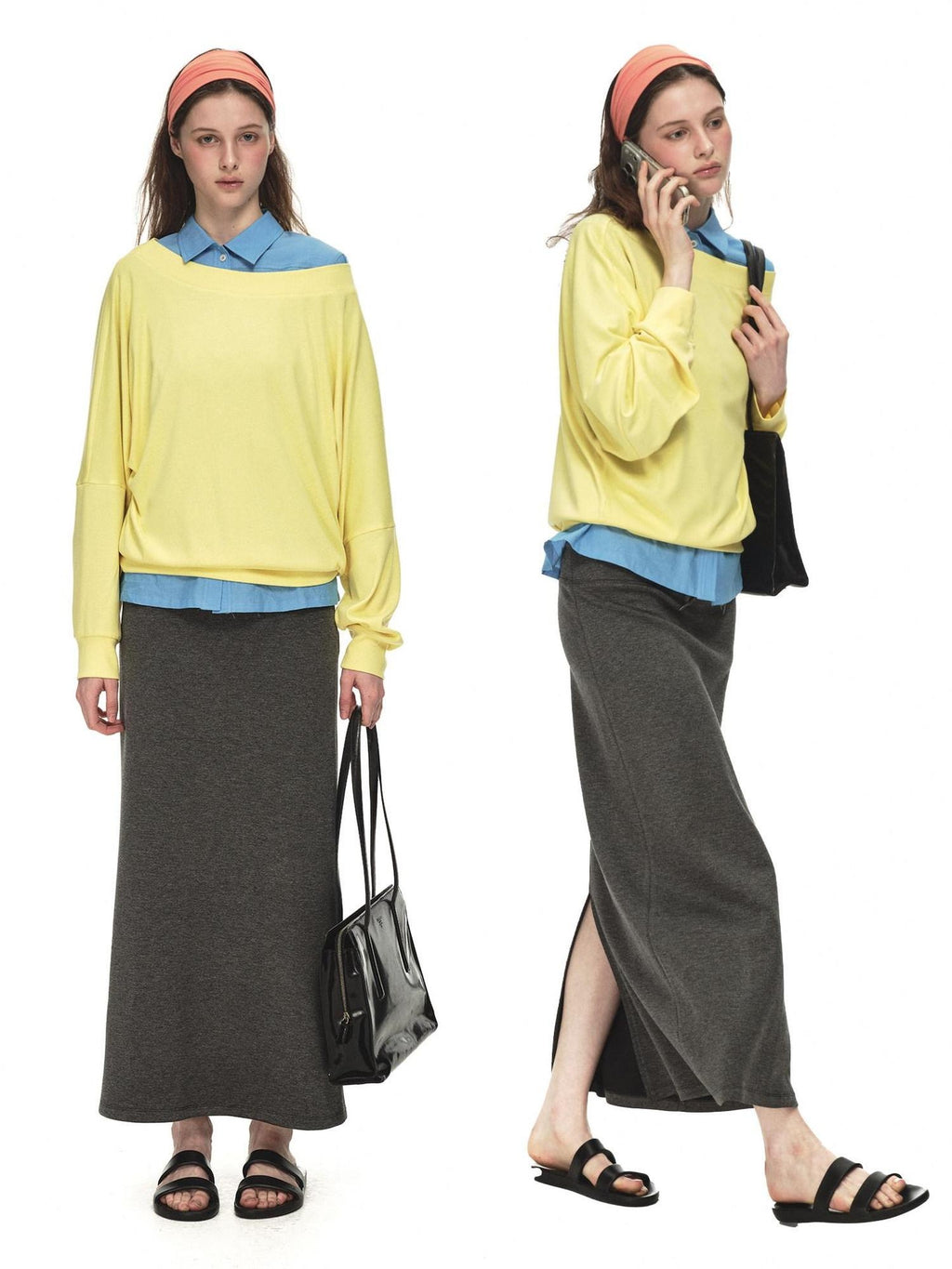 Country Moment Breathable Viscose Loose Batwing Long Sleeve Solid Off Shoulder Crop Tops