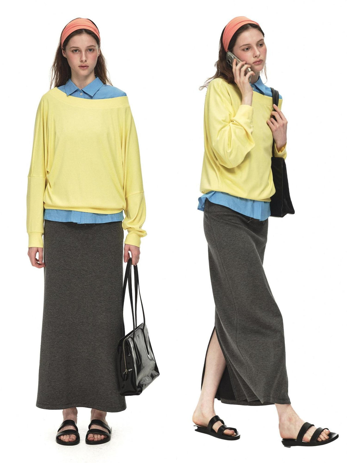 Country Moment Breathable Viscose Loose Batwing Long Sleeve Solid Off Shoulder Crop Tops