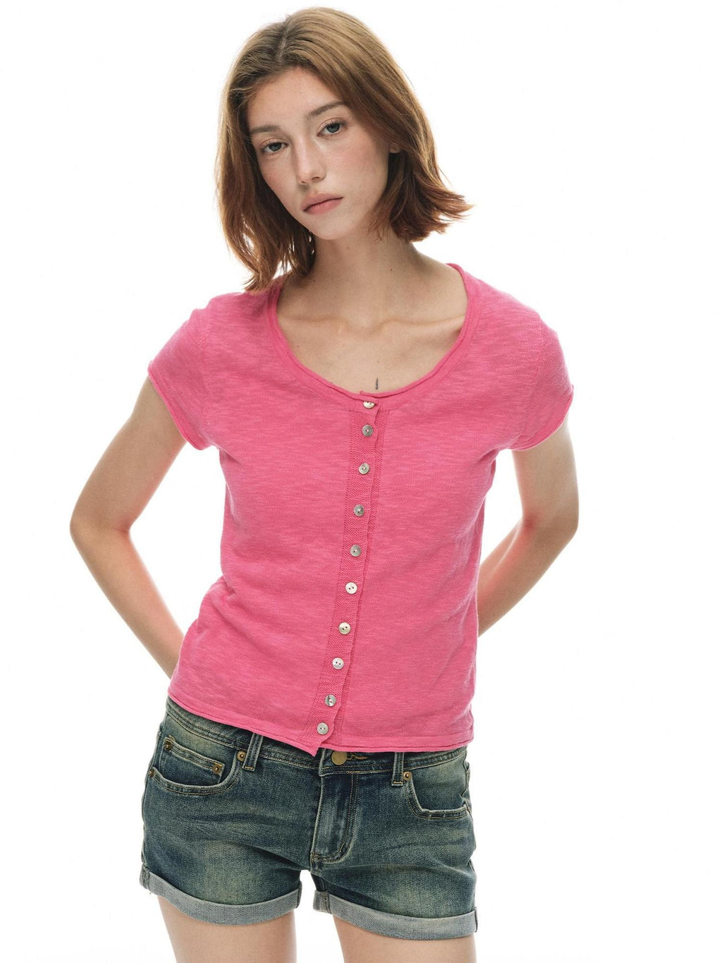 Country Moment Cooling Bamboo Cotton Slim Fit Crew Neck Women Casual Short Sleeve T-Shirts