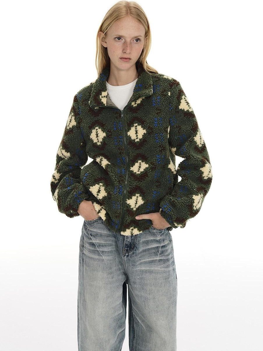 Country Moment Warm Sherpa Lined Loose Fit Toggle Detail Ethnic Men Commuter Cropped Jackets
