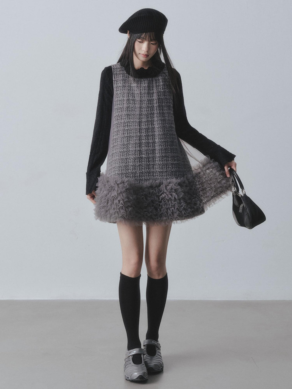 DDGIRL studio Ultra Soft Slim Lace Hollow Knit Pullover Gentle Bloom Daily Sweaters