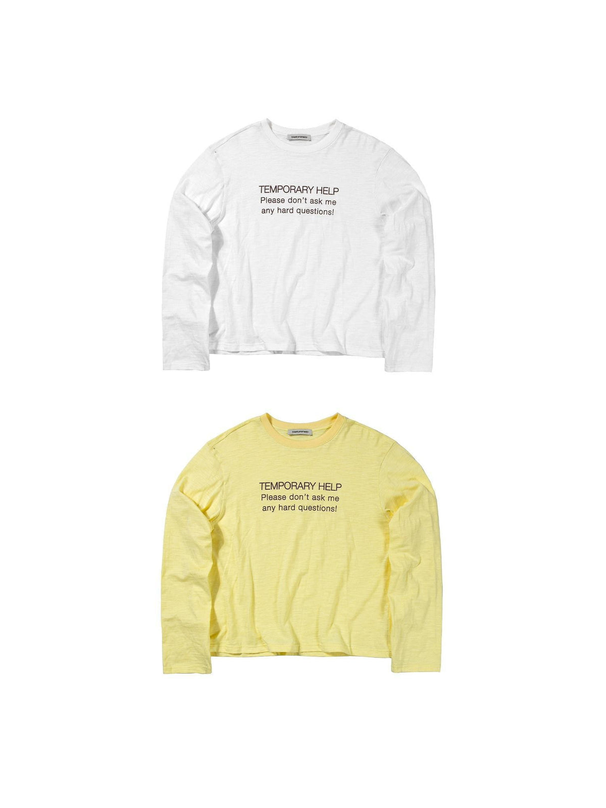 Country Moment Breathable Cotton Loose Fit Round Neck Unisex Letter Print Long Sleeve T-Shirts