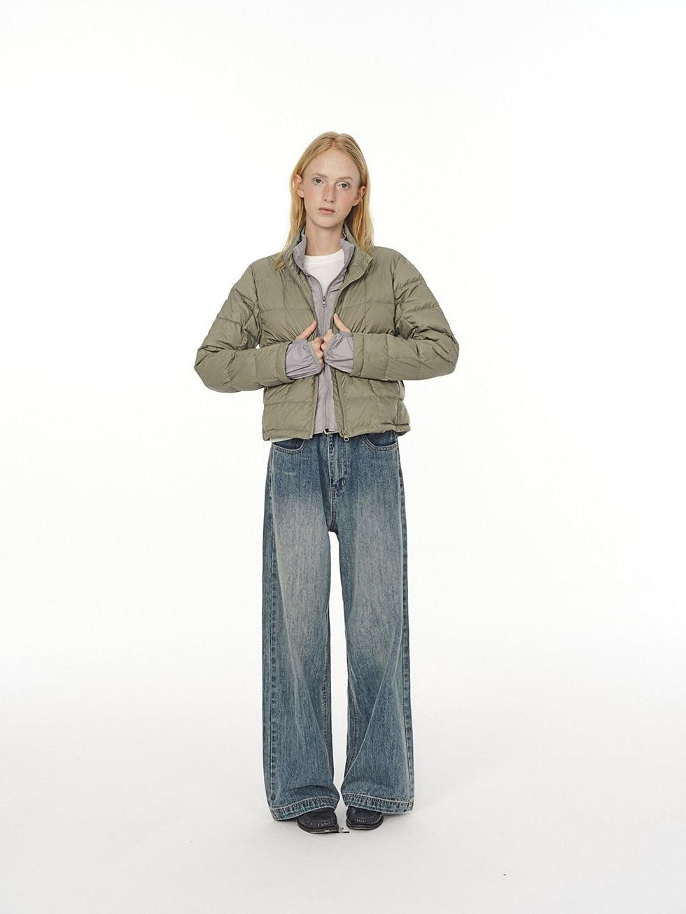 Country Moment High Waist Button Fly Non Stretch Blue Cotton Casual Youth Straight Leg Jeans