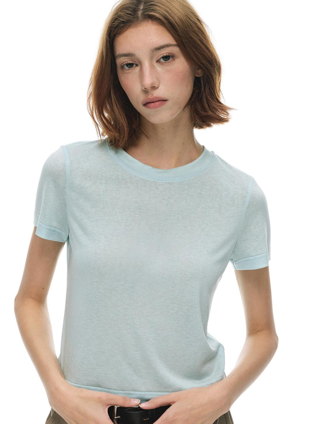 Country Moment Breathable Lyocell Anti Wrinkle Regular Fit Crewneck Short Sleeve T-Shirts