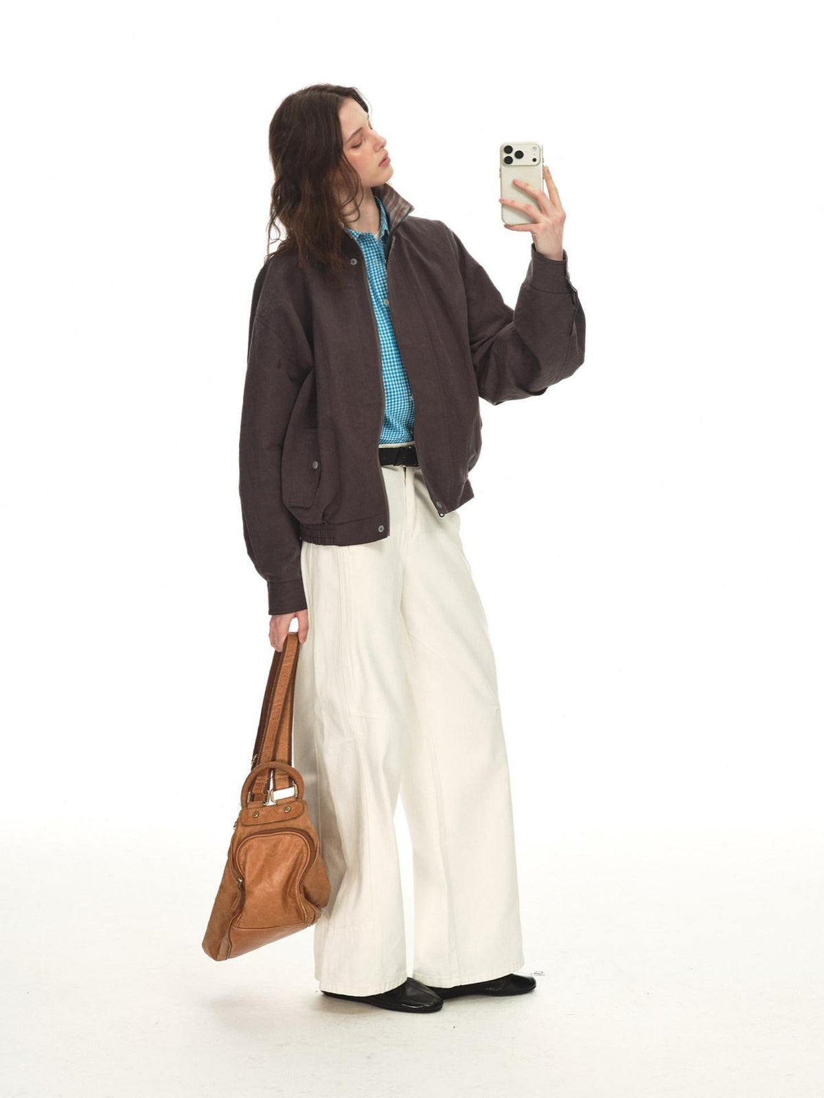 Country Moment Breathable Cotton Relaxed Natural Waist Casual Daily White Wide Leg Pants