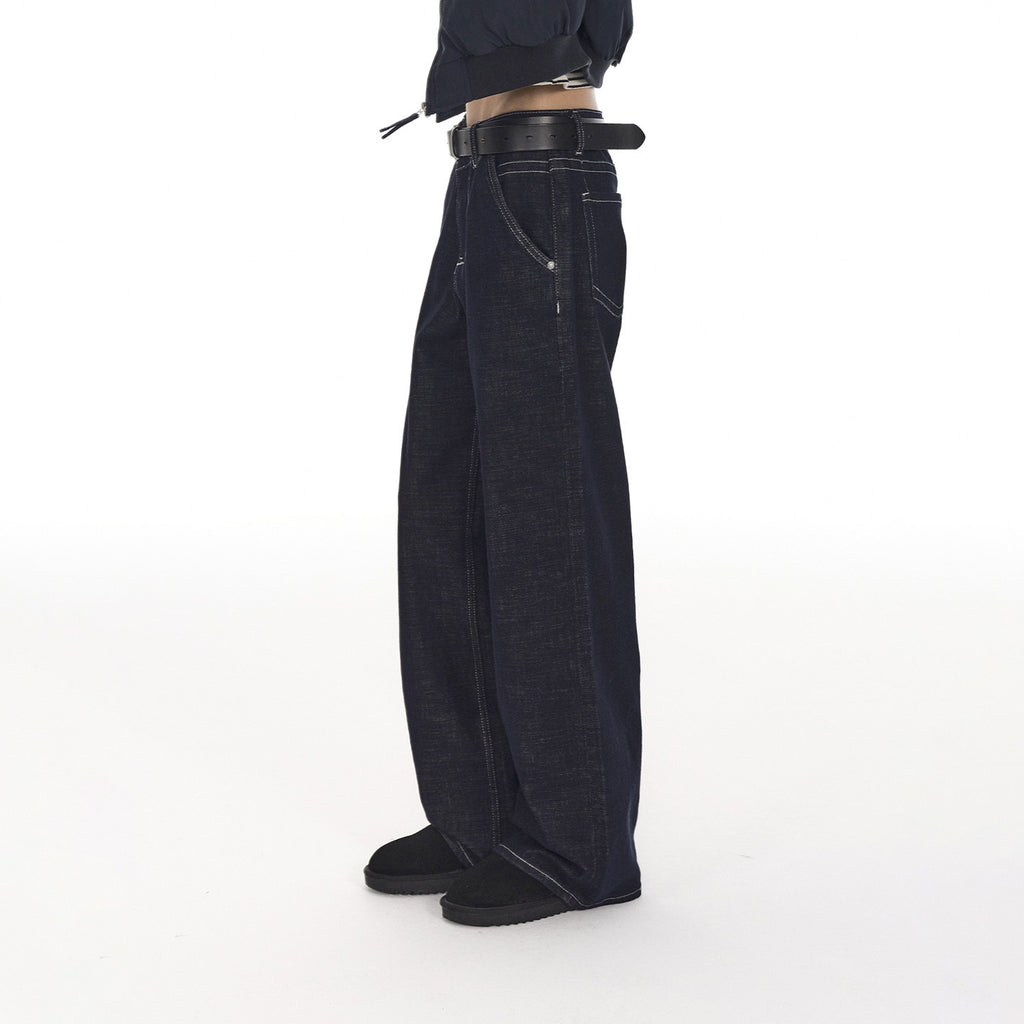 Country_Moment_Slimming_Mid_Rise_Contrast_Stitch_Loose_Unisex_Blue_Cotton_Straight_Leg_Jeans_MISSTT