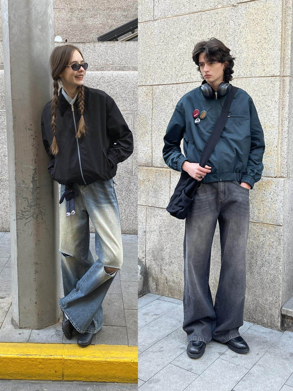 Country Moment Dark Green Polyester Loose Fit Lapel Zip Long Sleeve Teen Daily Cropped Jackets
