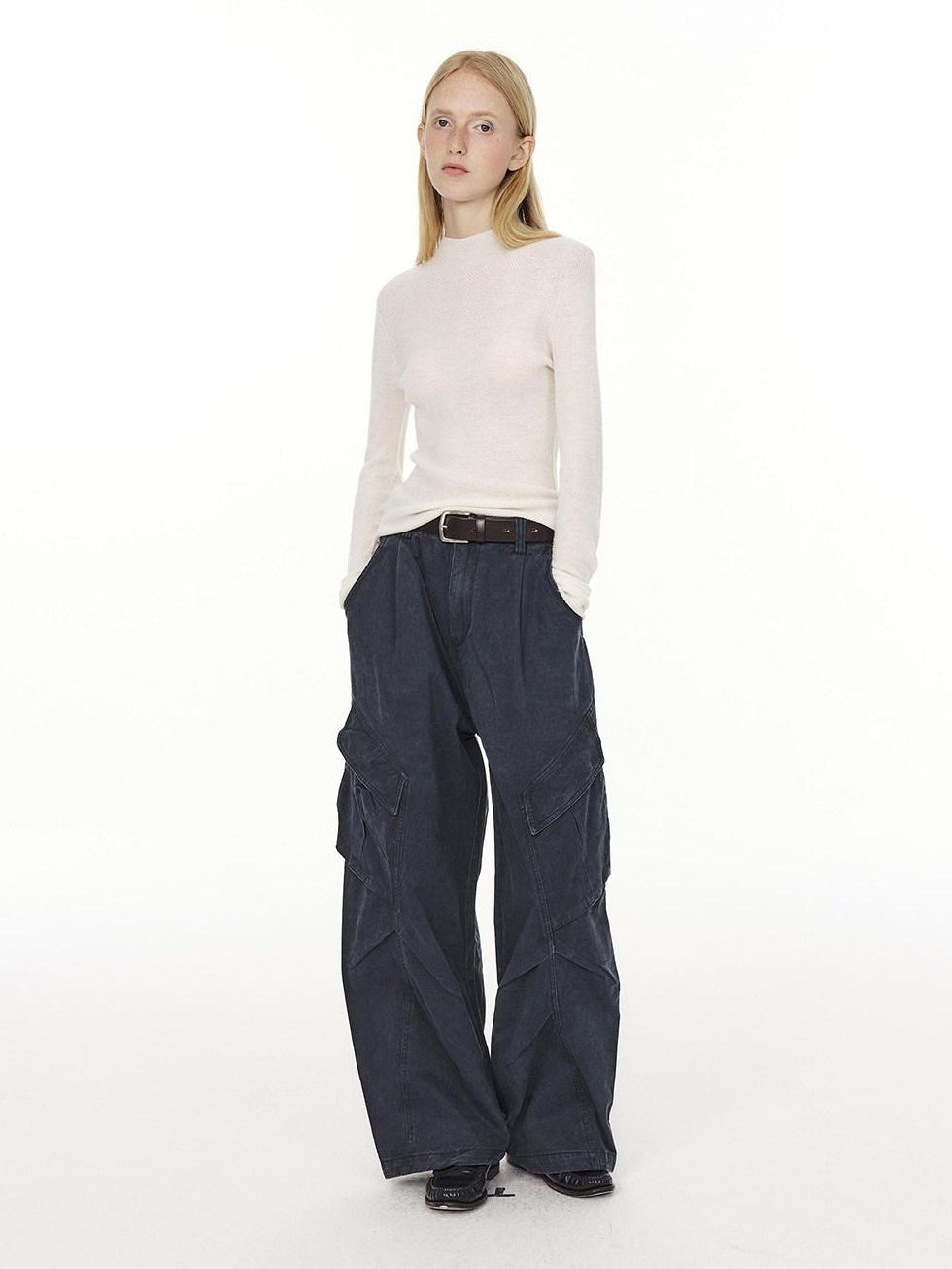 Country Moment Durable Cotton Loose Fit Workwear Button Fly Utility Pockets Cargo Pants