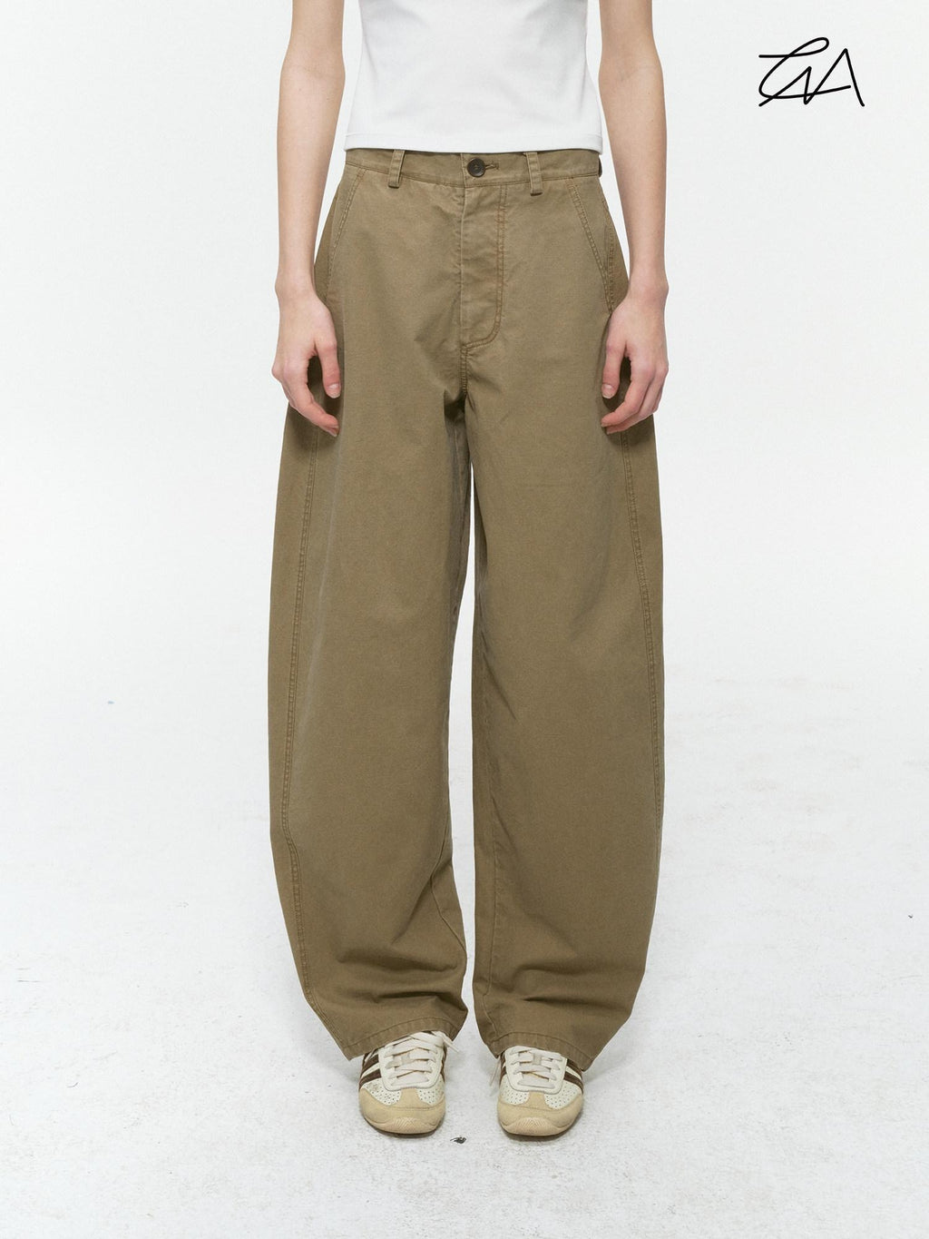 Country Moment Cooling Cotton Distressed Loose Fit American Casual Teen Daily Wide Leg Pants