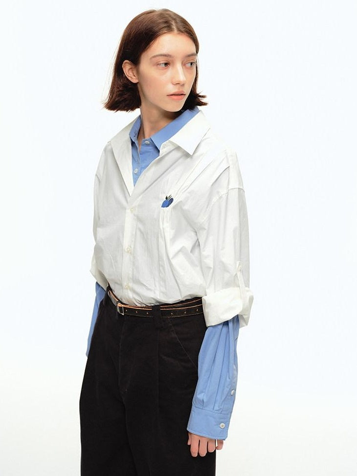 Country Moment Soft 100% Cotton Loose Fit Collared Button Youth Casual American Solid Shirts
