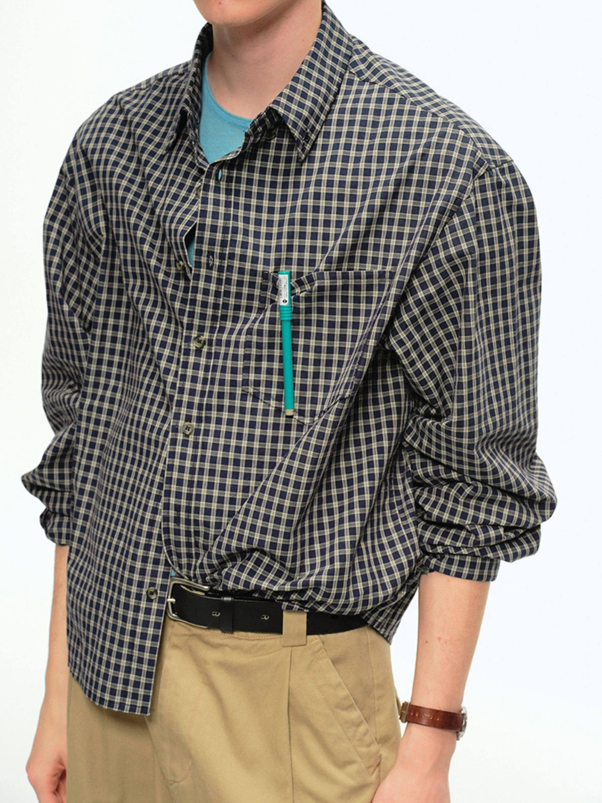 Country Moment Breathable 100% Cotton Loose Fit Long Sleeve Plaid Cropped Unisex Casual Shirts