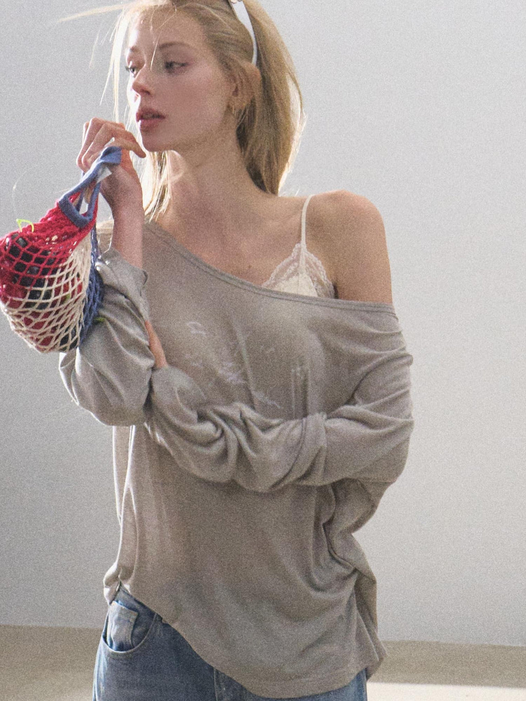 7 OAKMOO Soft Modal Acrylic Blend Casual Crewneck Women Text Print Long Sleeve T-Shirts