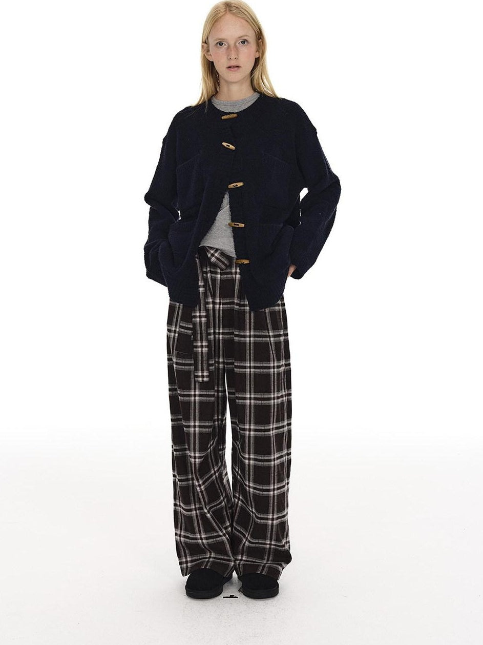 Country Moment Soft Warm Button Vintage Loose Fit Women Commuter Polyester Cardigans