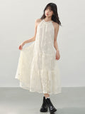 DDGIRL_studio_Soft_Breathable_Eyelet_A_Line_Girly_Sleeveless_Vacation_Cream_Midi_Dresses_MISSTT