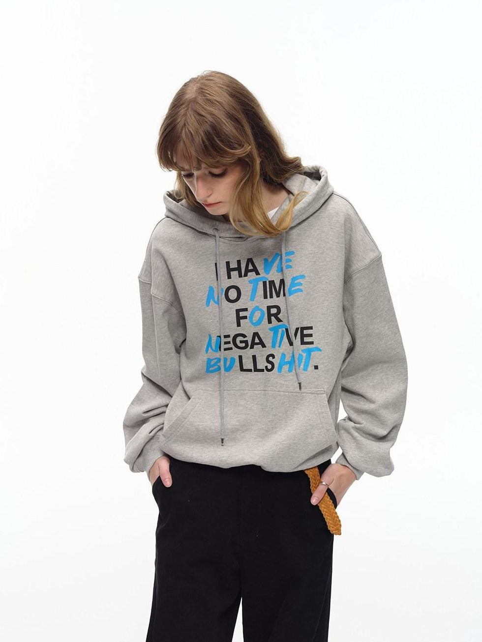 Country Moment Warm 350G Cotton Loose American Printed Unisex Casual Grey Graphic Hoodie