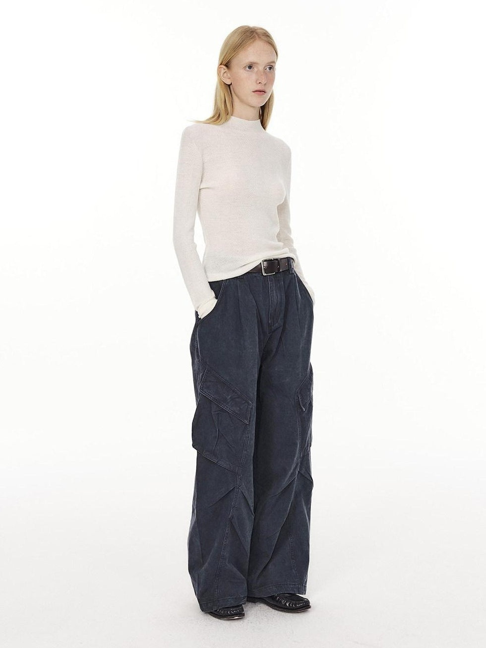 Country Moment Washable Pure Wool Slim Fit Half Turtleneck Pullover Women Casual Work Sweaters