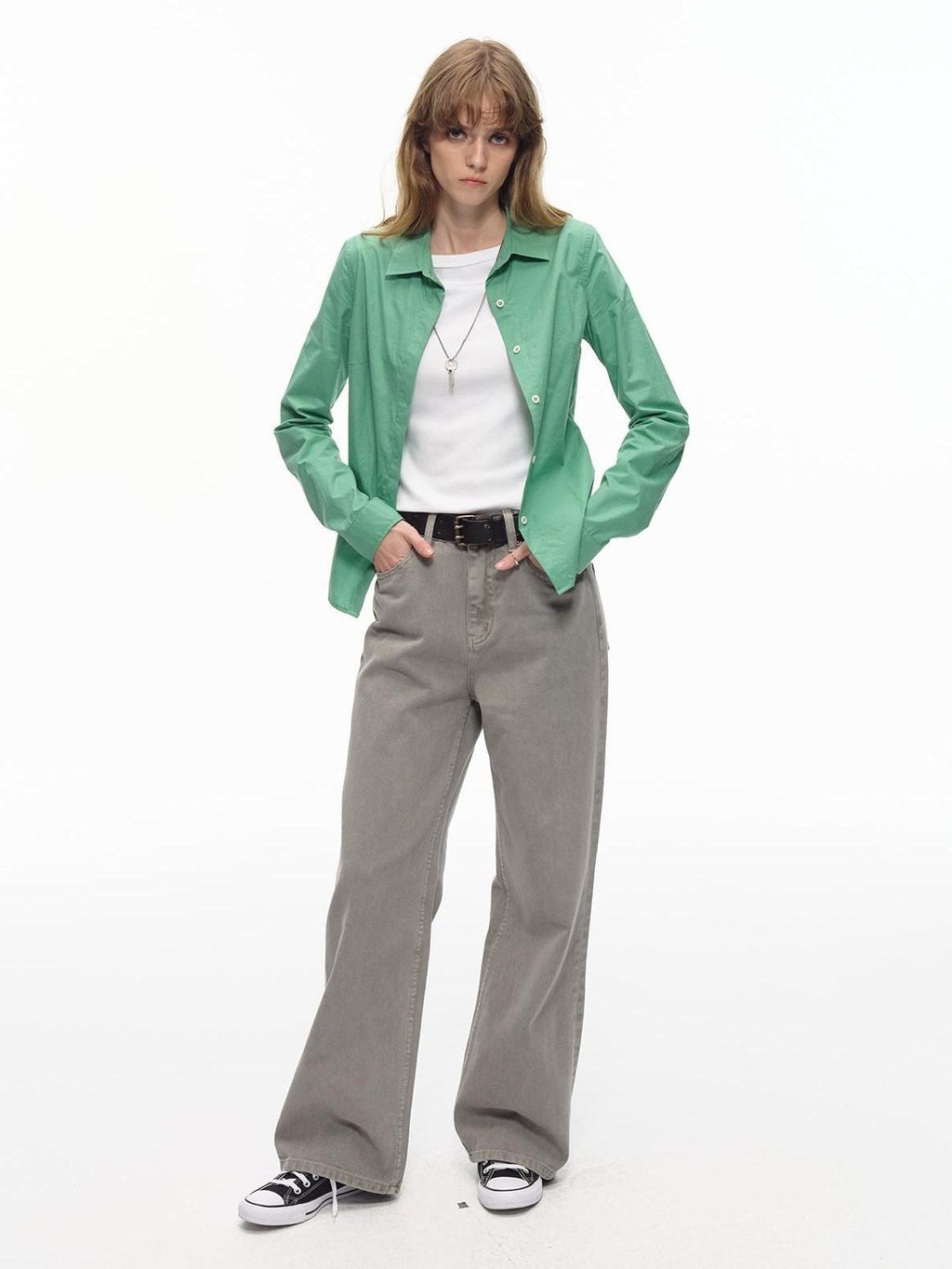 Country Moment Breathable Modal Cotton Slim Fit Casual Button Front Lapel Womens Shirts