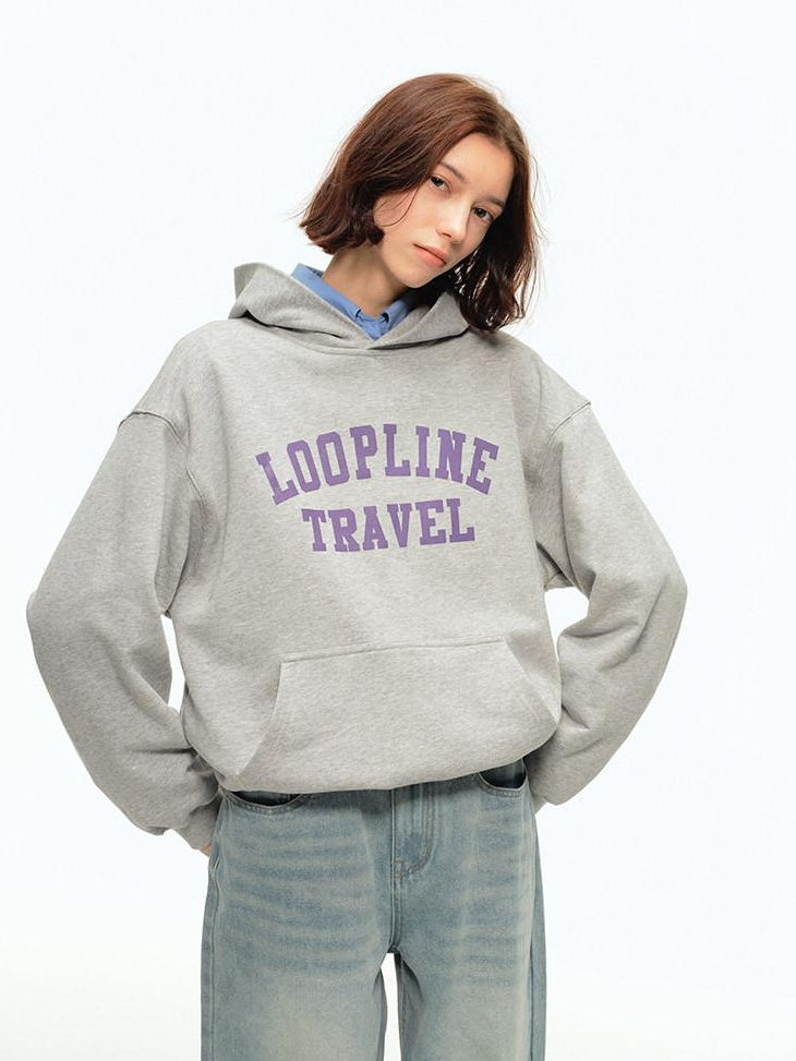 Country Moment Soft 100 Percent Cotton Loose American Style Text Pullover Teen Casual Hoodie