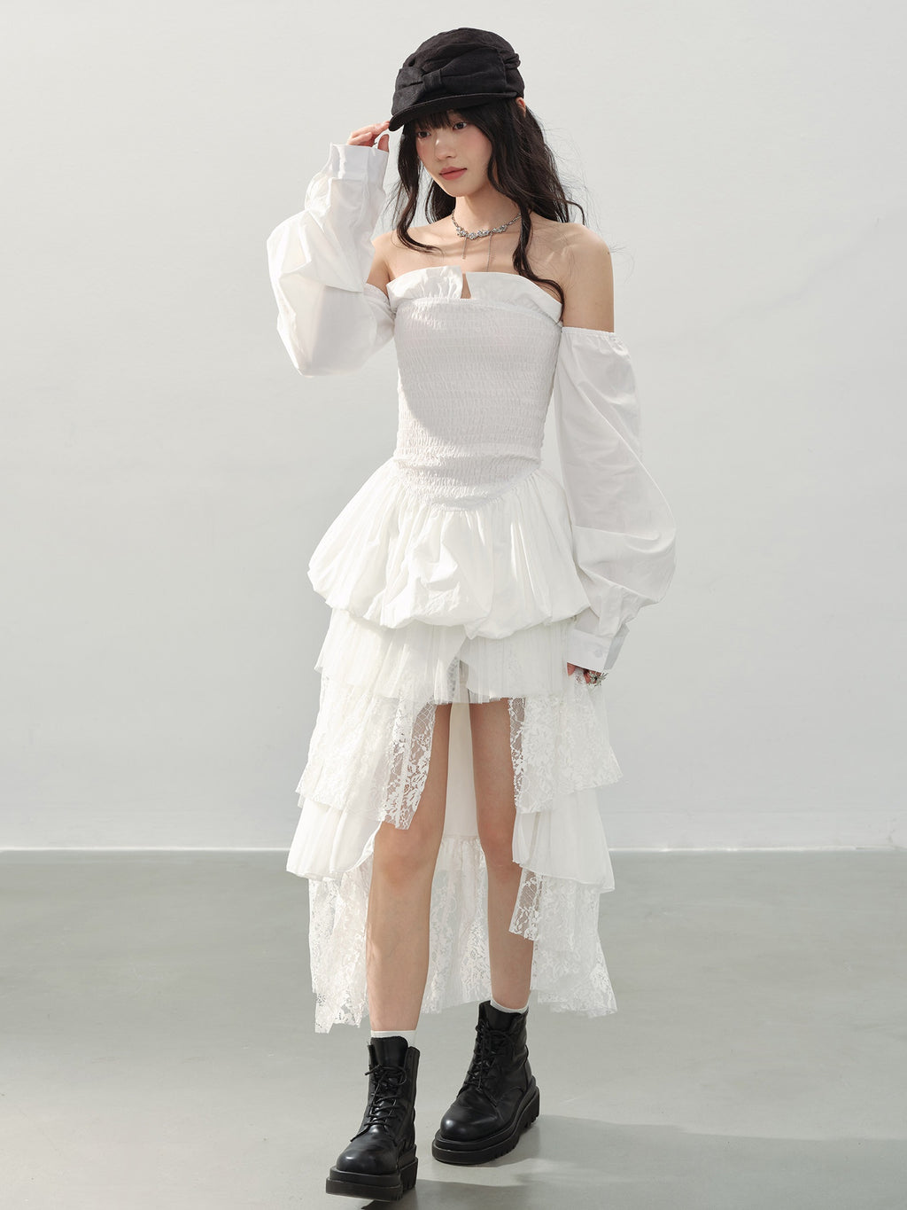 DDGIRL_studio_Soft_Cotton_Princess_Off_Shoulder_Fitted_Waist_Long_Sleeve_White_Blouses_MISSTT