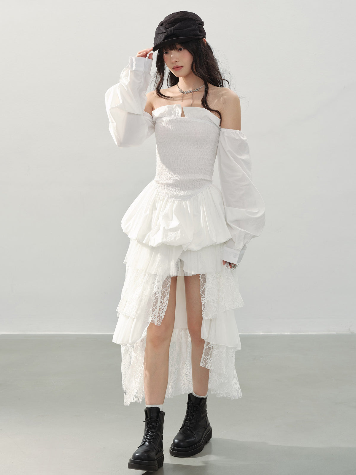 DDGIRL_studio_Soft_Cotton_Princess_Off_Shoulder_Fitted_Waist_Long_Sleeve_White_Blouses_MISSTT