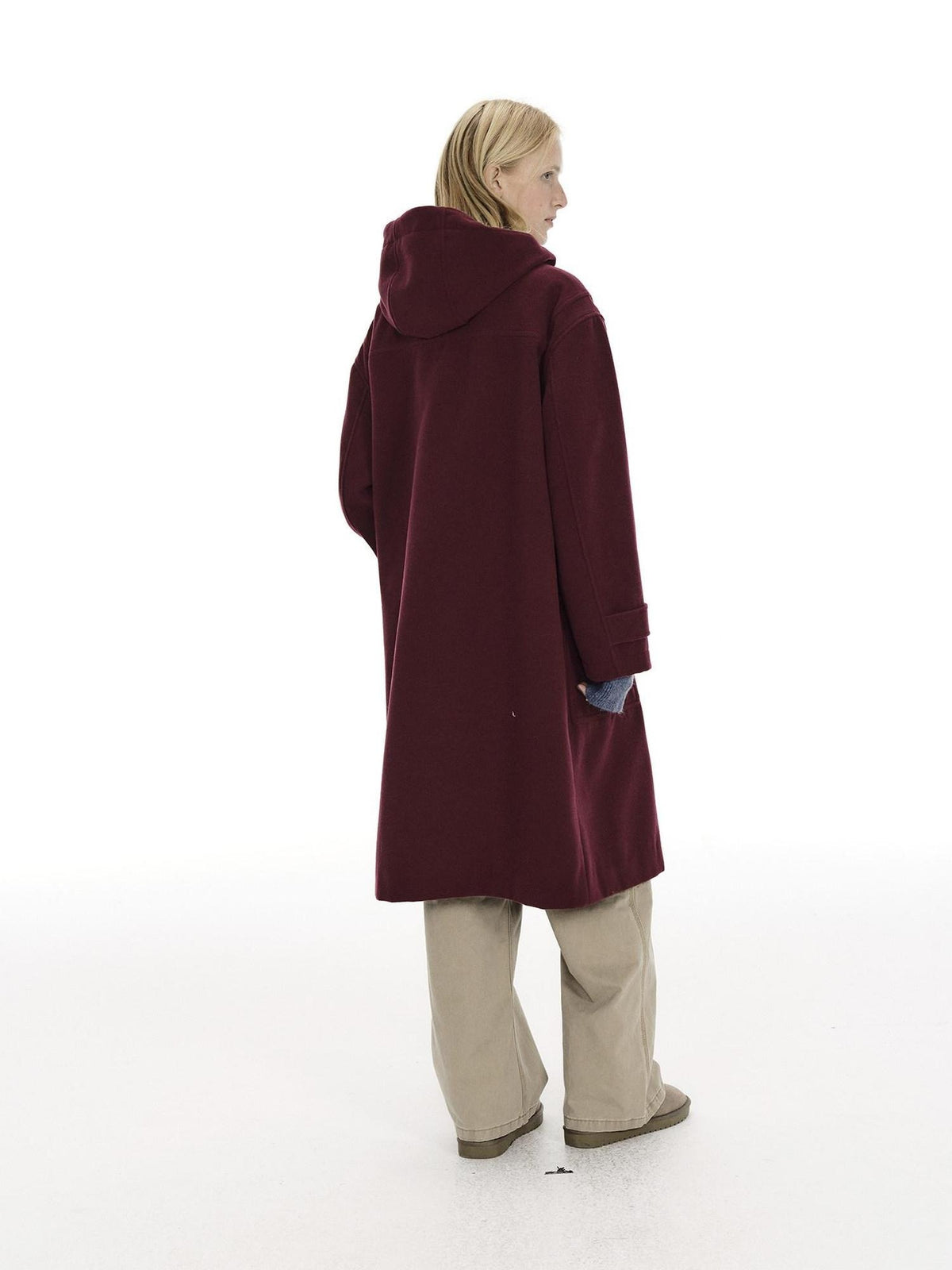 Country Moment Warm Hooded Relaxed Fit Horn Toggle Midlength Youth Collegiate Red Long Coats