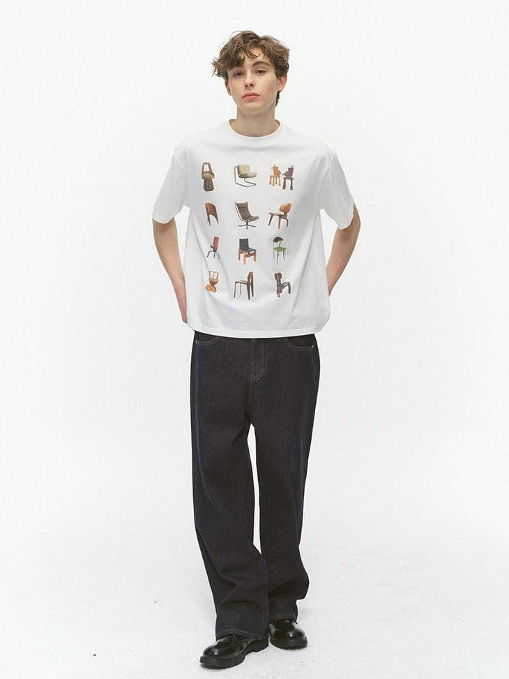 Country Moment Soft Breathable Cotton Loose Fit Creative Print Male Short Sleeve T-Shirts