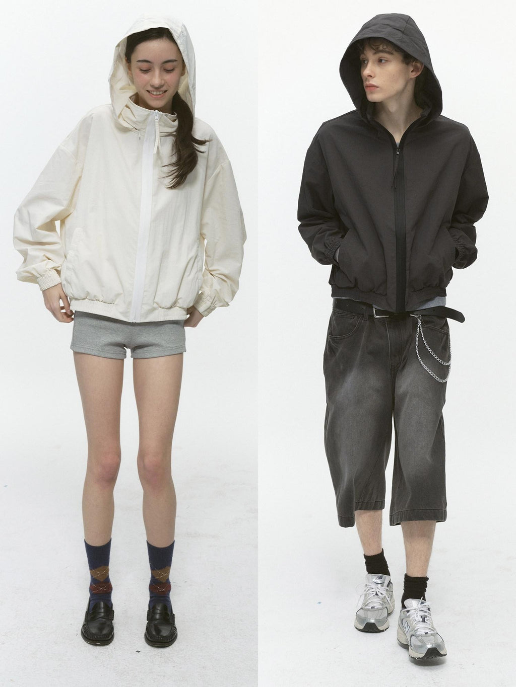 Country Moment High Upf100 Sun Protection Coated Nylon Loose Fit Hooded Zip Cropped Jackets