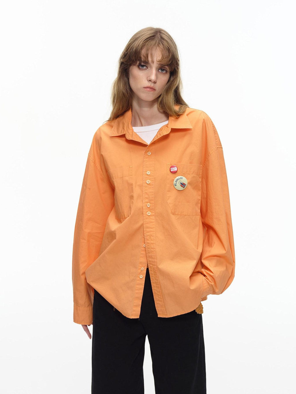Country Moment Moisture Wicking Cotton Loose Button Long Sleeve Unisex American Collar Shirts