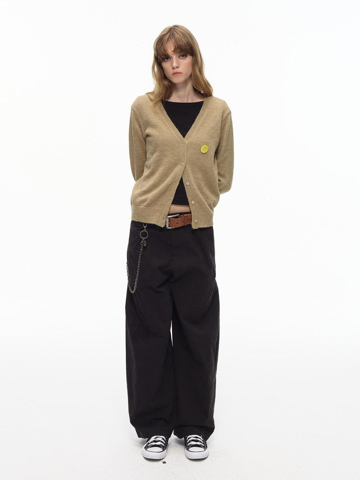 Country Moment Soft Wool Blend Slim Fit American V-neck Short Button Knit Women Cardigans