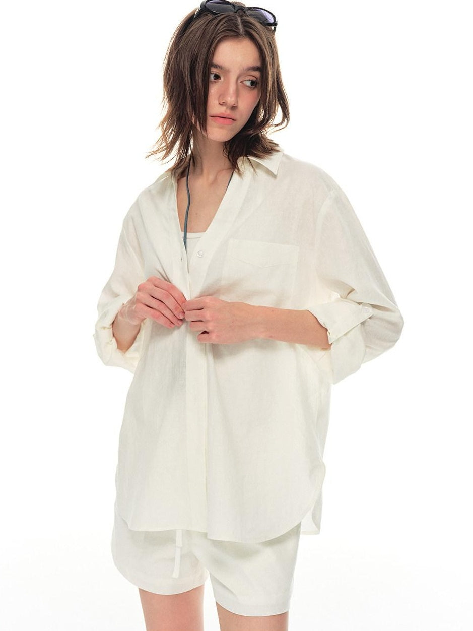 Country Moment Soft Breathable Lyocell Blend Long Sleeve Casual Slim Fit Youth White Shirts