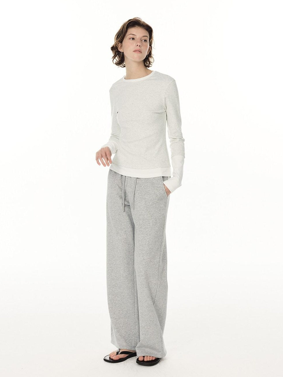 Country Moment Breathable Cotton Colorblock Slim Fit Women Crew Neck Long Sleeve T-Shirts