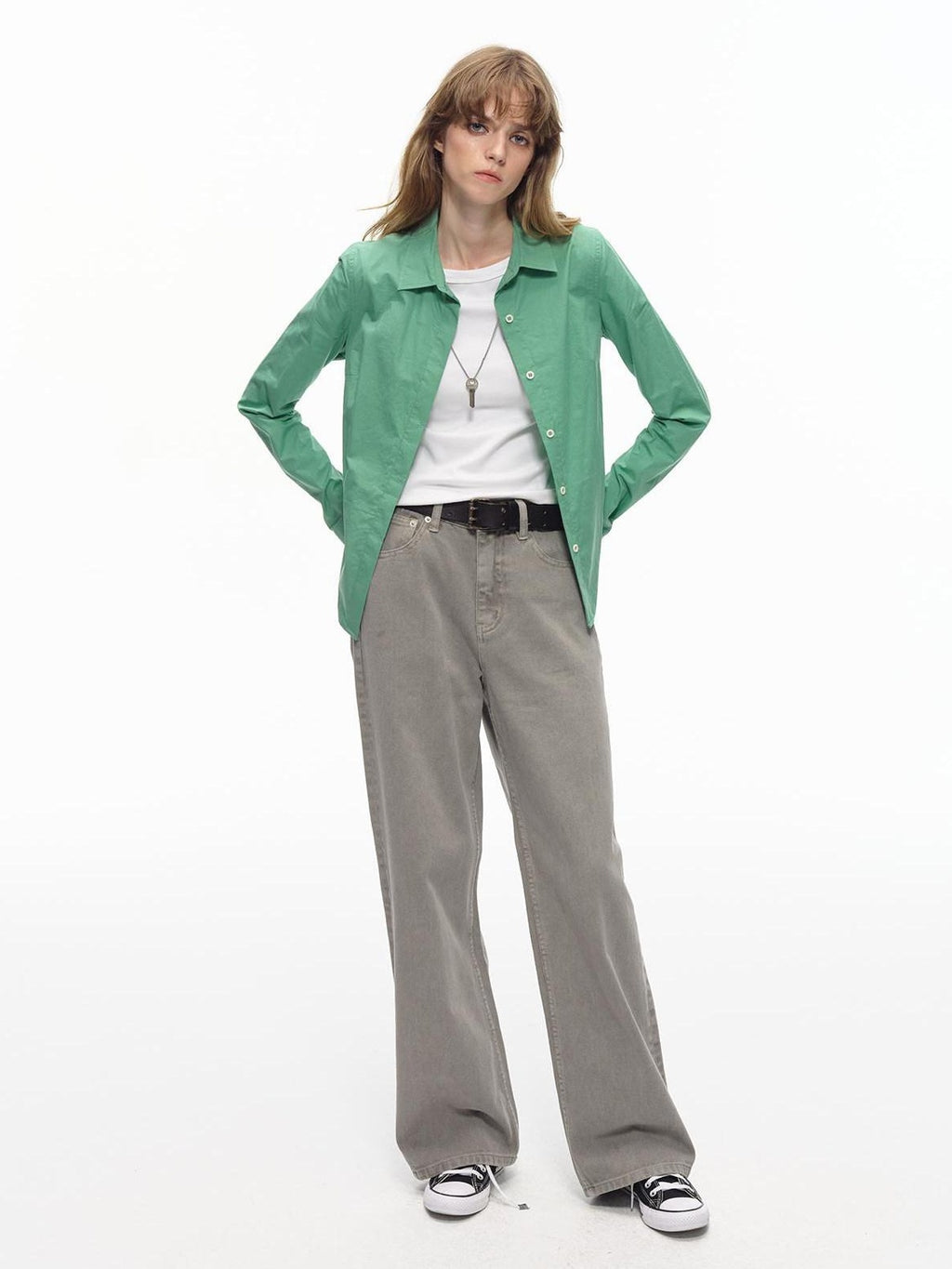 Country Moment Breathable Modal Cotton Slim Fit Casual Button Front Lapel Womens Shirts