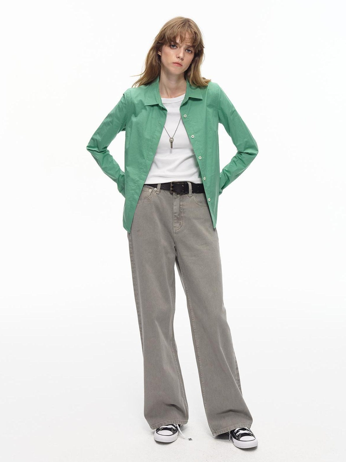 Country Moment Breathable Modal Cotton Slim Fit Casual Button Front Lapel Womens Shirts